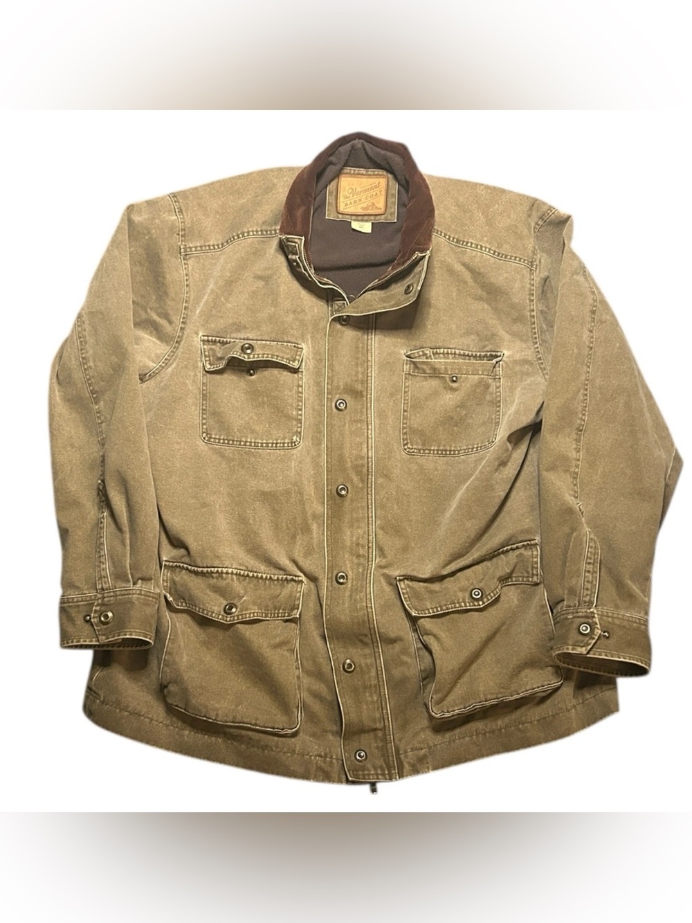 Orton Brothers The Vermont BARN COAT Size XL Green Canvas Jacket